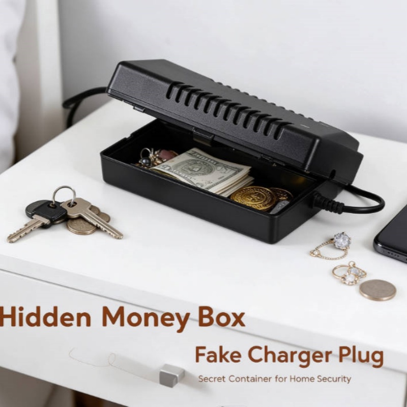 Home Security Box - Caja de dinero oculta, enchufe falso