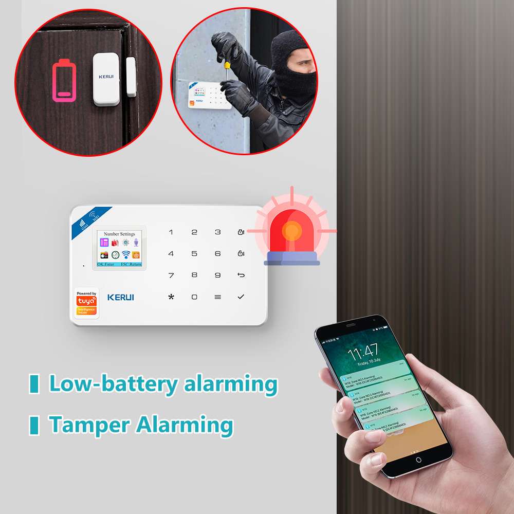 KERUI-sistema de alarma W181,  - Home Security Front Door Camera reseña y precio